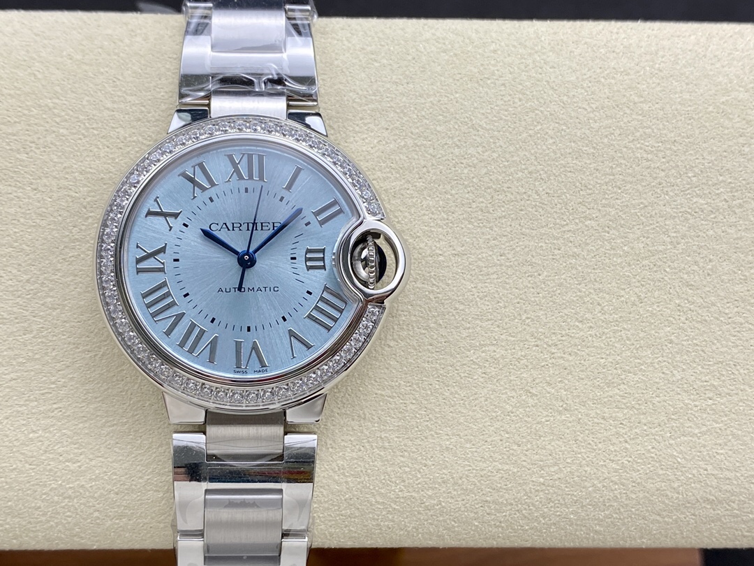 Cartier 冰蓝气球钻圈33mm机械