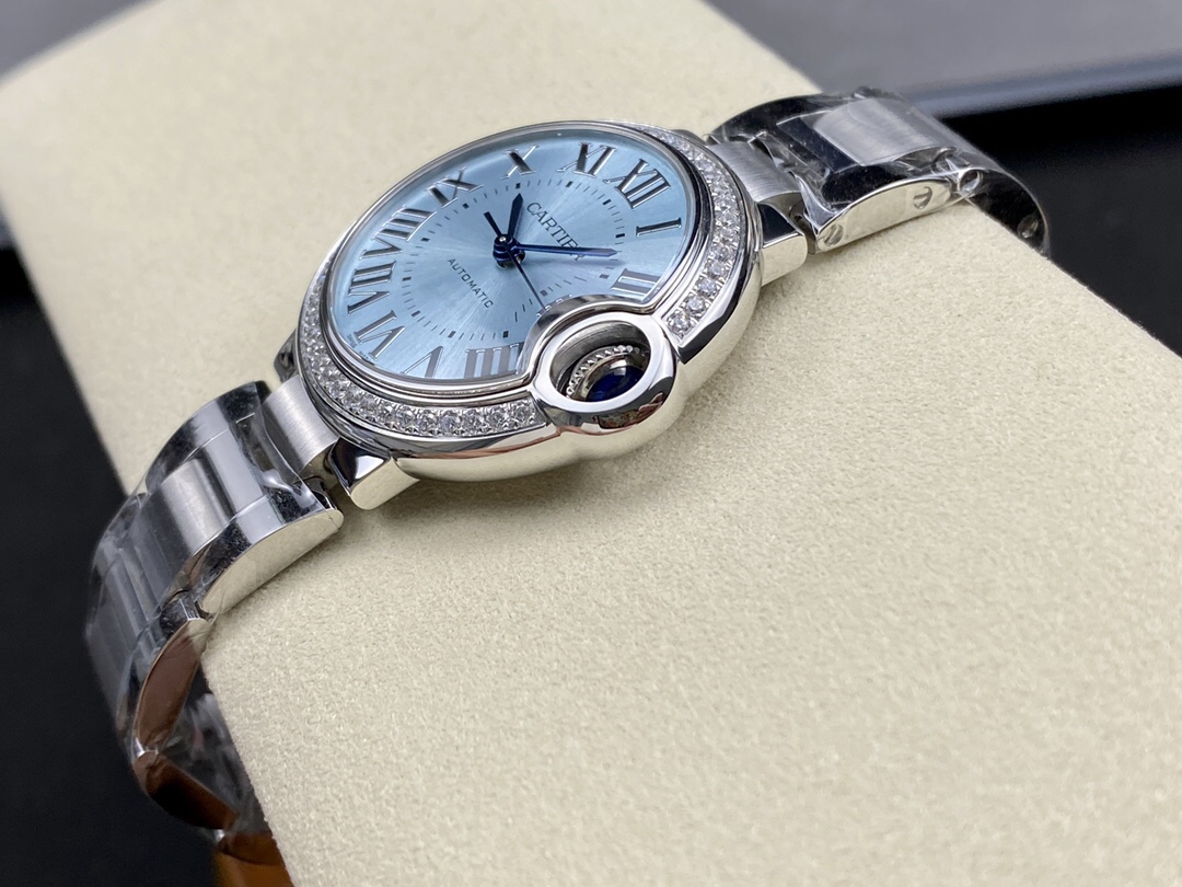 Cartier 冰蓝气球钻圈33mm机械
