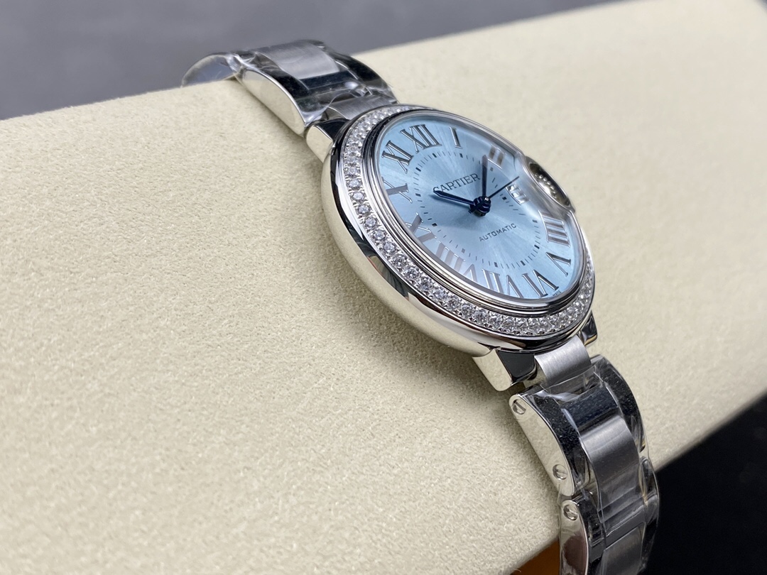 Cartier 冰蓝气球钻圈33mm机械