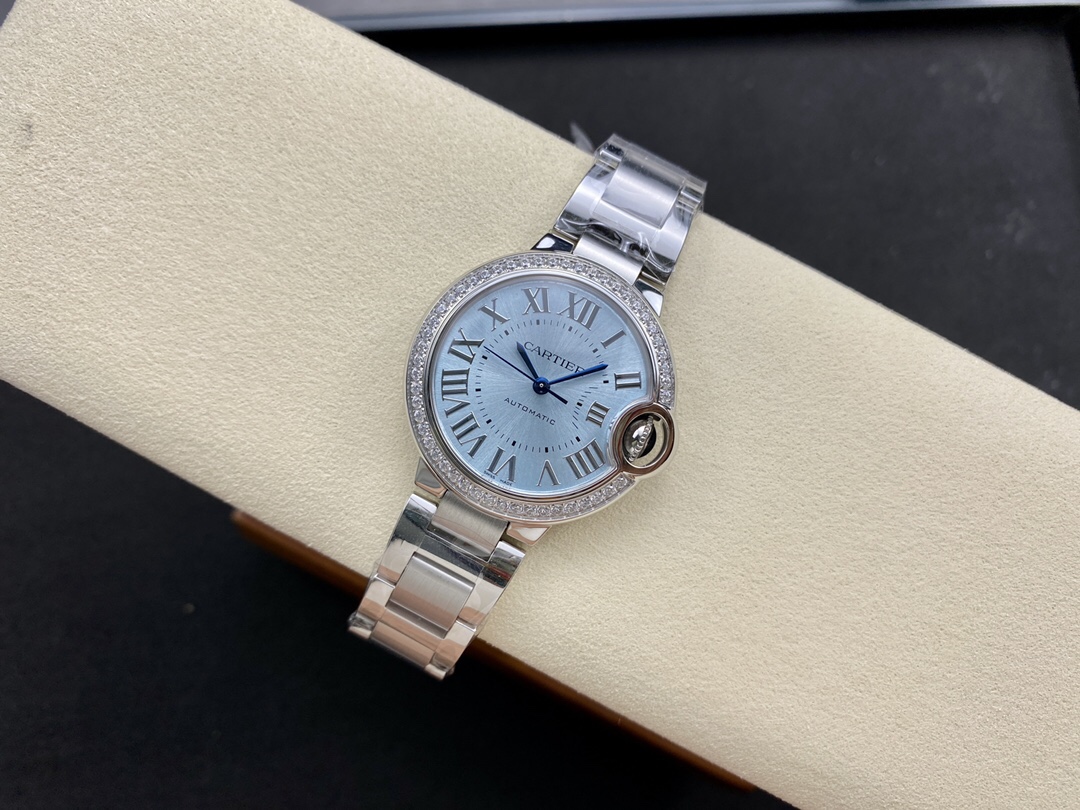 Cartier 冰蓝气球钻圈33mm机械