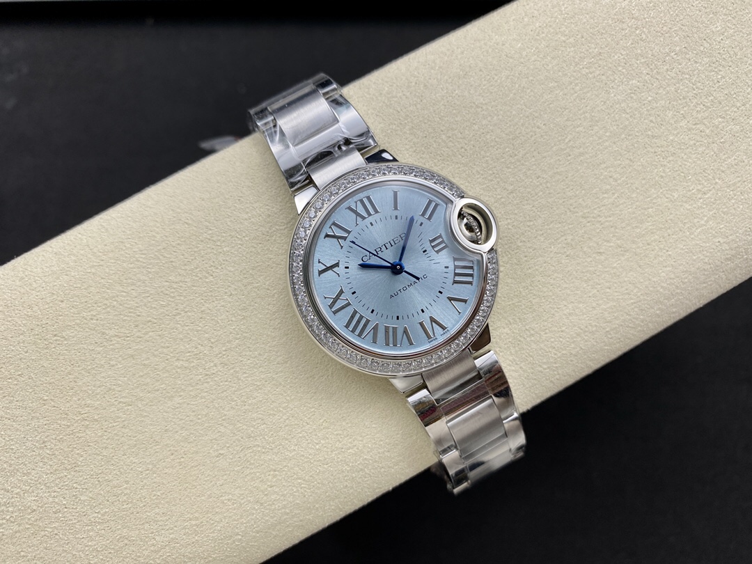 Cartier 冰蓝气球钻圈33mm机械