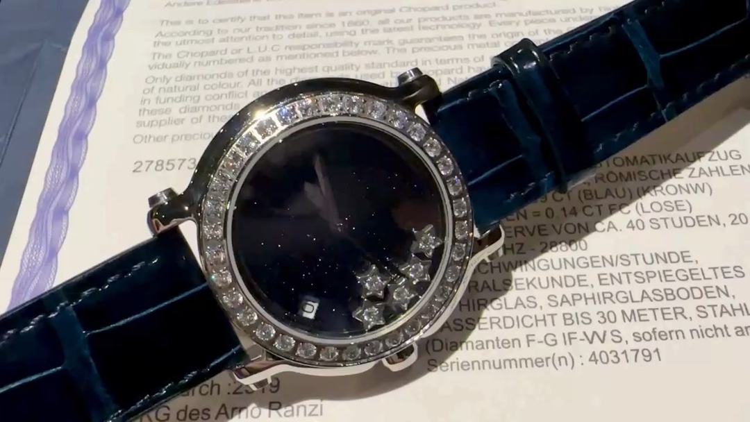 Luxury Watch Review: Happy Diamonds Star Belt Drill with White Stone and Natural Diamonds