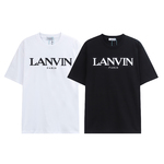 Lanvin Clothing Shirts & Blouses T-Shirt Black White Unisex Women Short Sleeve