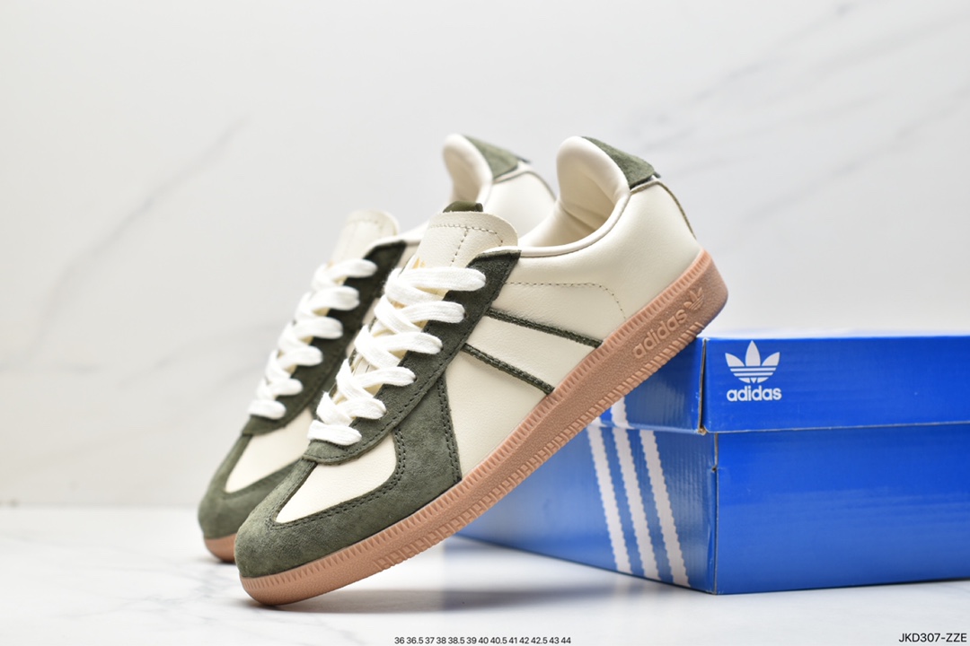 Adidas Clover Originals BW Army Moral Training Series Gentleman Military Sneakers ”Black and White Raw Rubber Sole” HQ6458