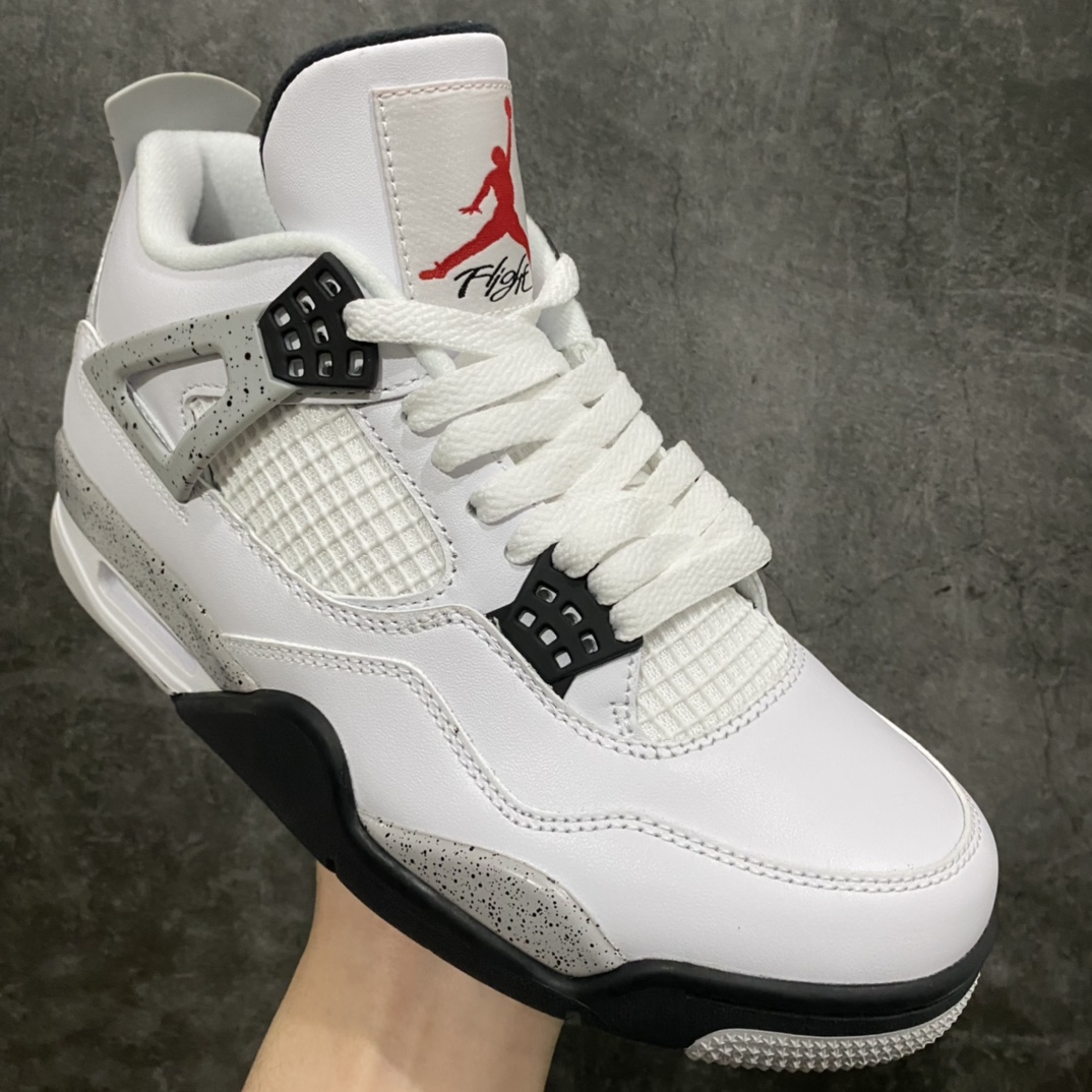 图片[3]-D2版本Air Jordan AJ4 Retro白水泥 840606-190nn市场中高端版本 真材实料打造全套原纸板楦头开发 确保原汁原味 完美呈现四代版型一比一鞋头弧度高度鞋身弧度 此版本针对中高端市场n皮料材质同步原版 其他数据细节工艺流程均保持一致细节品控鞋型到位 原厂TPU网格鞋带扣 正确内里网布 菱角分明不变形无多余毛边 柔软性质感一致于原鞋 印刷中底布 四线拉帮 米色美纹纸贴合固定 进口港宝加持 后跟自然饱满 全鞋荧光划线卡点 追求极致完美 每一双都是工艺品 多重QC质检  实实在在的免检产品  尺码：40 40.5 41 42 42.5 43 44 44.5 45 46 47.5-莆田鞋批发中心