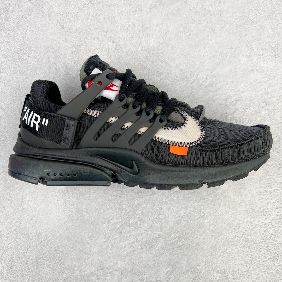 💰300 ＃WD纯原 OFF-WHITE x NK Air Presto The Ten OW联名耐克王 纯黑 AA3830-002 全套原纸板楦头开发 最原汁原味的灵魂版型 重金购入原鞋不断校对 采购韩国进口原厂高弹双面贾卡 原厂水洗工艺 完美比对原版正确色调 内测印字 热转移工艺 原档数据字体粗细定位均保持一致 多道万能车电脑针车工艺 锁边效果媲美原鞋 独立大底组合模具 由六个分离部分拼接 Size：36 36.5 37 38 38.5 39 40 40.5 41 42 42.5 43 44 44.5 45 46 47.5 编码：by3936070-运动鞋