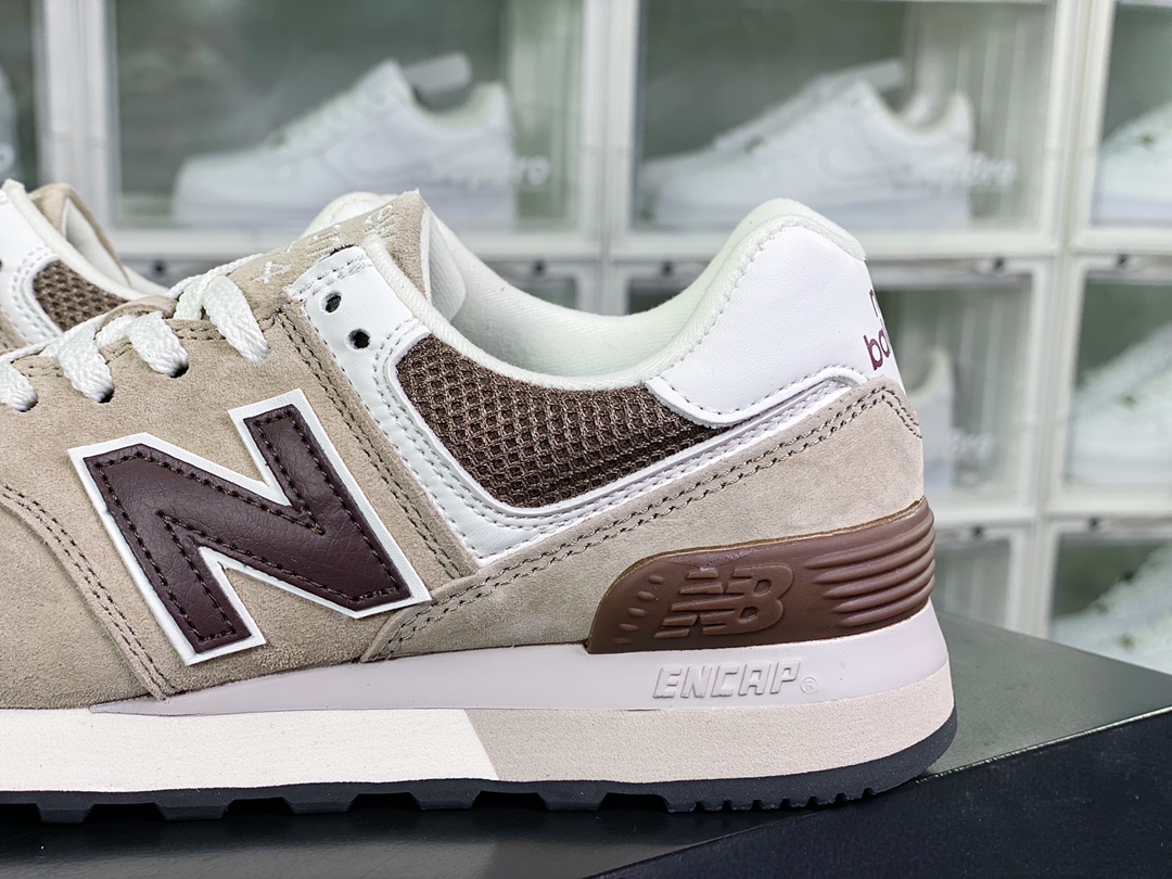 [NBNew Balance] ML574 series low-top classic jogging shoes ”suede mocha brown and black” U574KL2