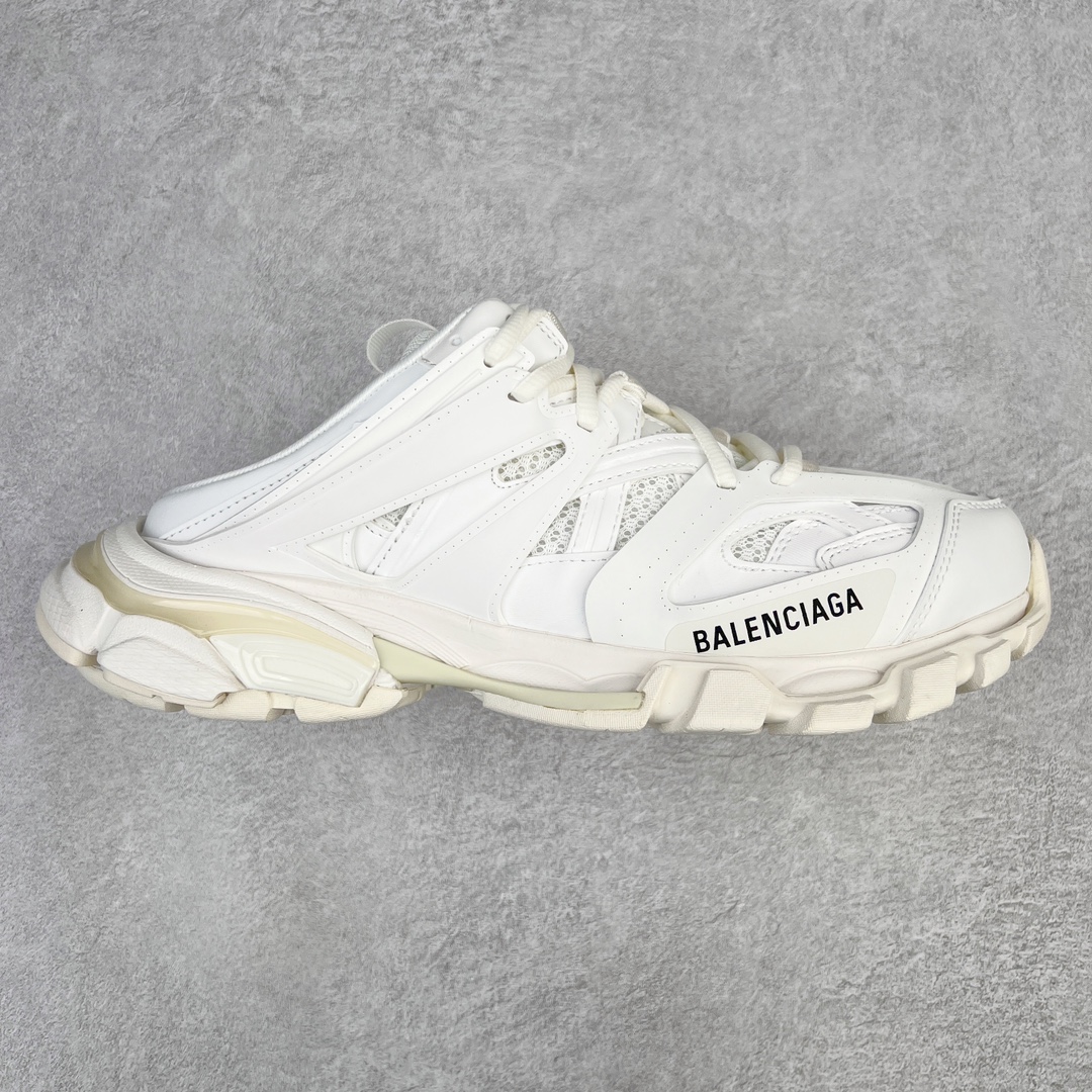 💰340 ＃VG零售版 BALENCIAGA Track Trainers 巴黎世家复古潮流时尚穆勒鞋半拖 尼龙和网布材质 Track设计鞋头和鞋底 露跟 鞋头边缘写有尺码 外底鞋头浮印BB标志外侧压印Balenciaga品牌标识 鞋舌浮印Balenciaga品牌标识 以常见方式系好的双层鞋带鞋舌拉袢动态鞋底设计 鞋跟增强 可将足部前推 全套原纸板楦头开发 最原汁原味的灵魂版型 全鞋荧光划线卡点 胶水把控整洁度追求极致完美 每一双都是工艺品 多重QC质检 超越公司货的品控标准 实实在在的免检产品 原盒原配 正确字体电绣 粗细、位置、大小正确 正确分离大底 TPU软底 原版一致大底LOGO 立体感十足 原厂皮料水洗做旧 采购原厂网纱 正常尺码 尺码：35 36 37 38 39 40 41 42 43 44 45 46 编码：by4936010-运动鞋