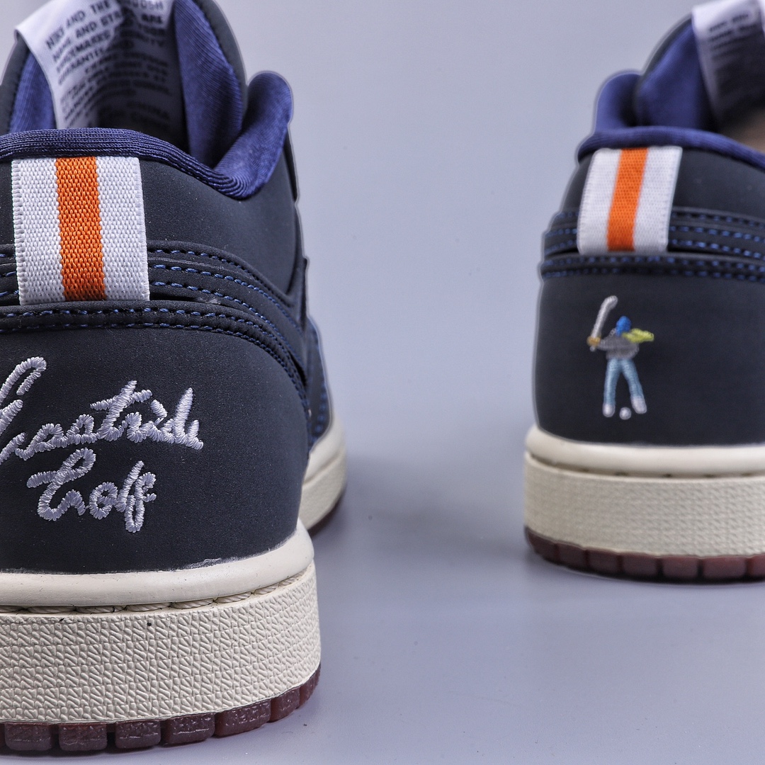 200 Eastside Golf x Air Jordan 1 Low AJ1 乔1高尔夫 黑蓝色  DV1759-448