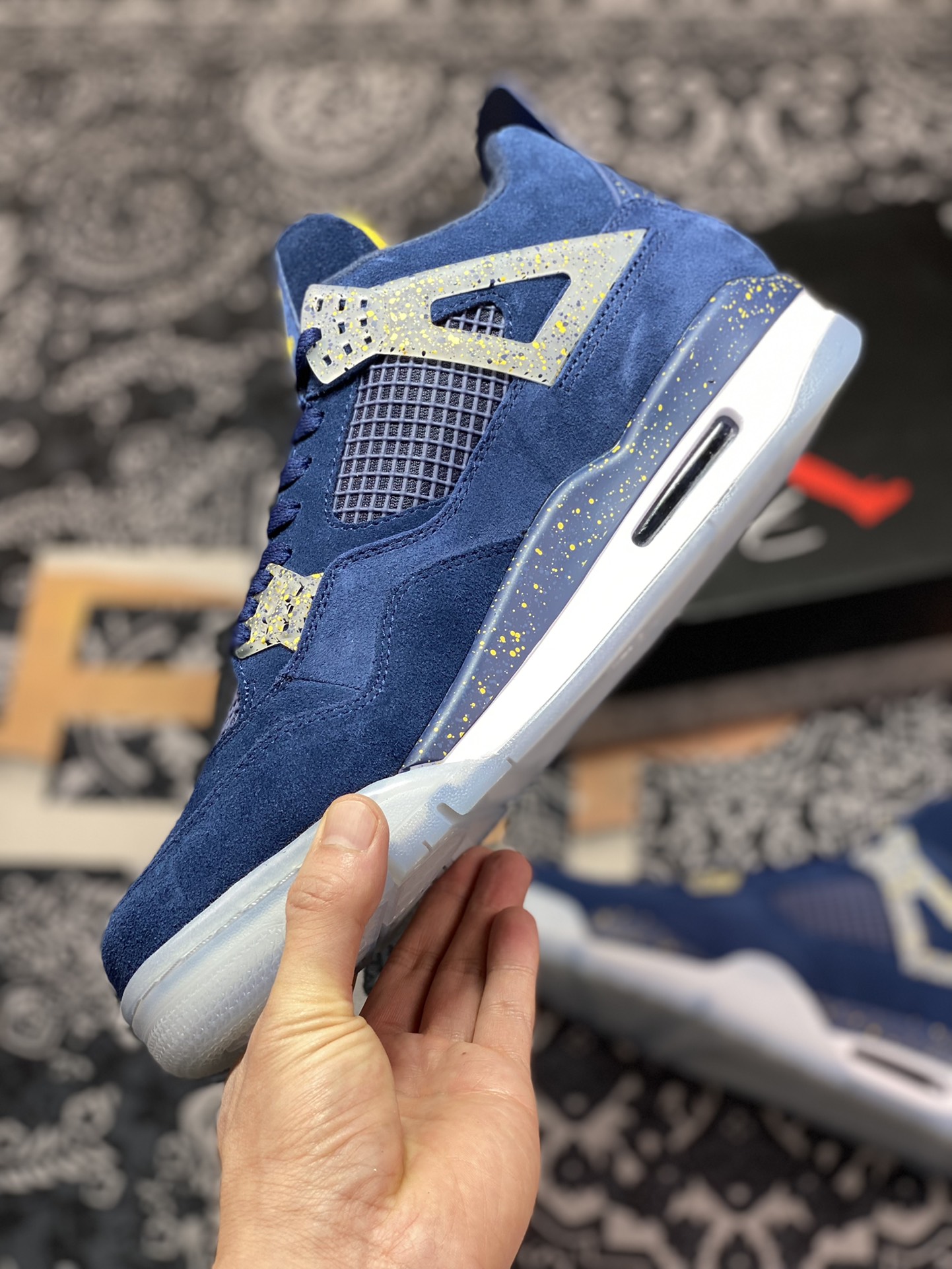 300 原装级别 密歇根专属配色！Air Jordan 4 Retro PE”University of Michigan”AJ4代中帮AJ4-1036660