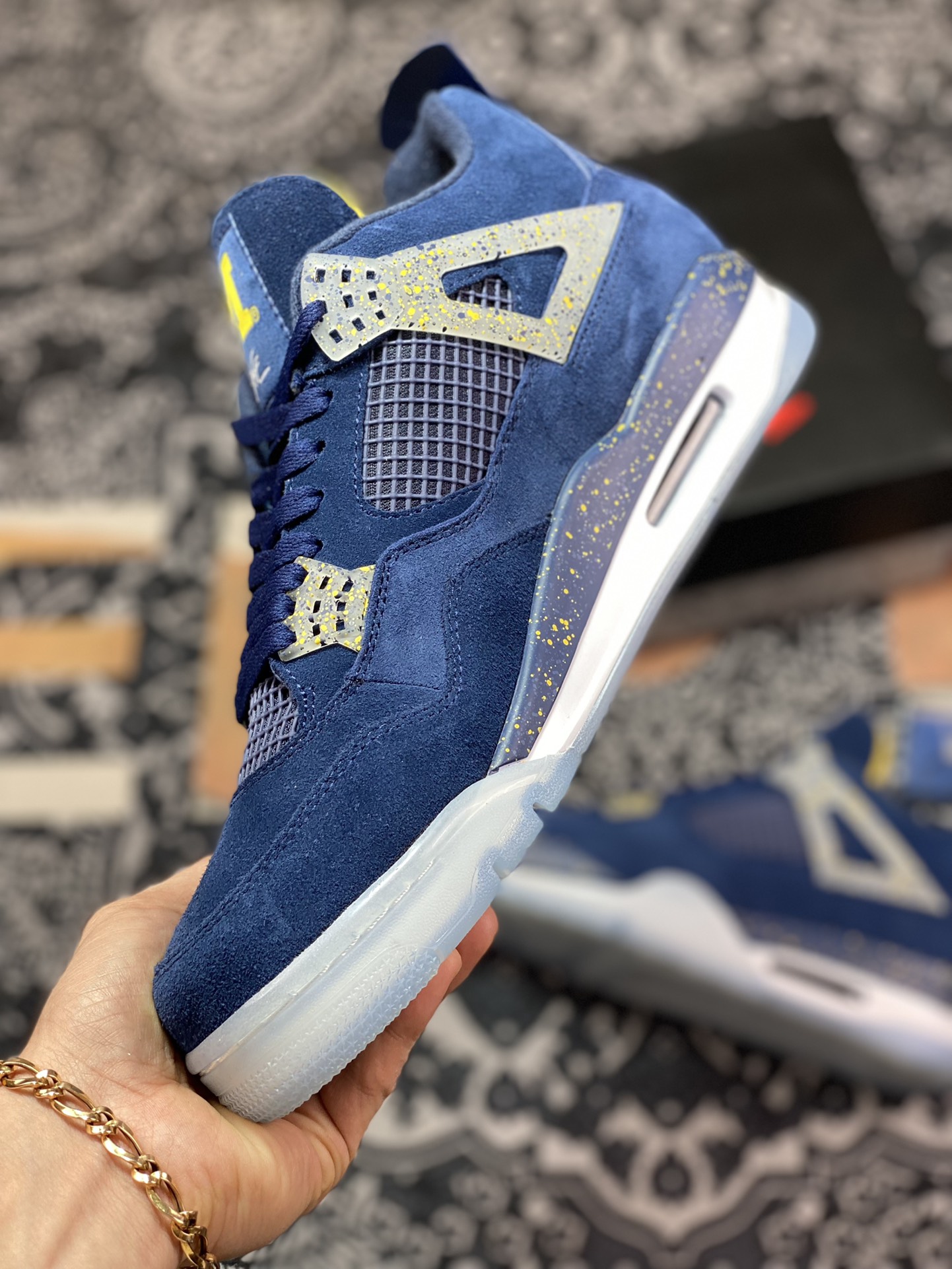 300 原装级别 密歇根专属配色！Air Jordan 4 Retro PE”University of Michigan”AJ4代中帮AJ4-1036660