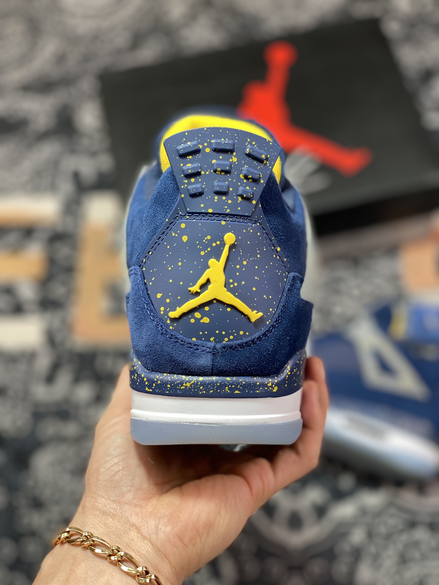 300 原装级别 密歇根专属配色！Air Jordan 4 Retro PE”University of Michigan”AJ4代中帮AJ4-1036660