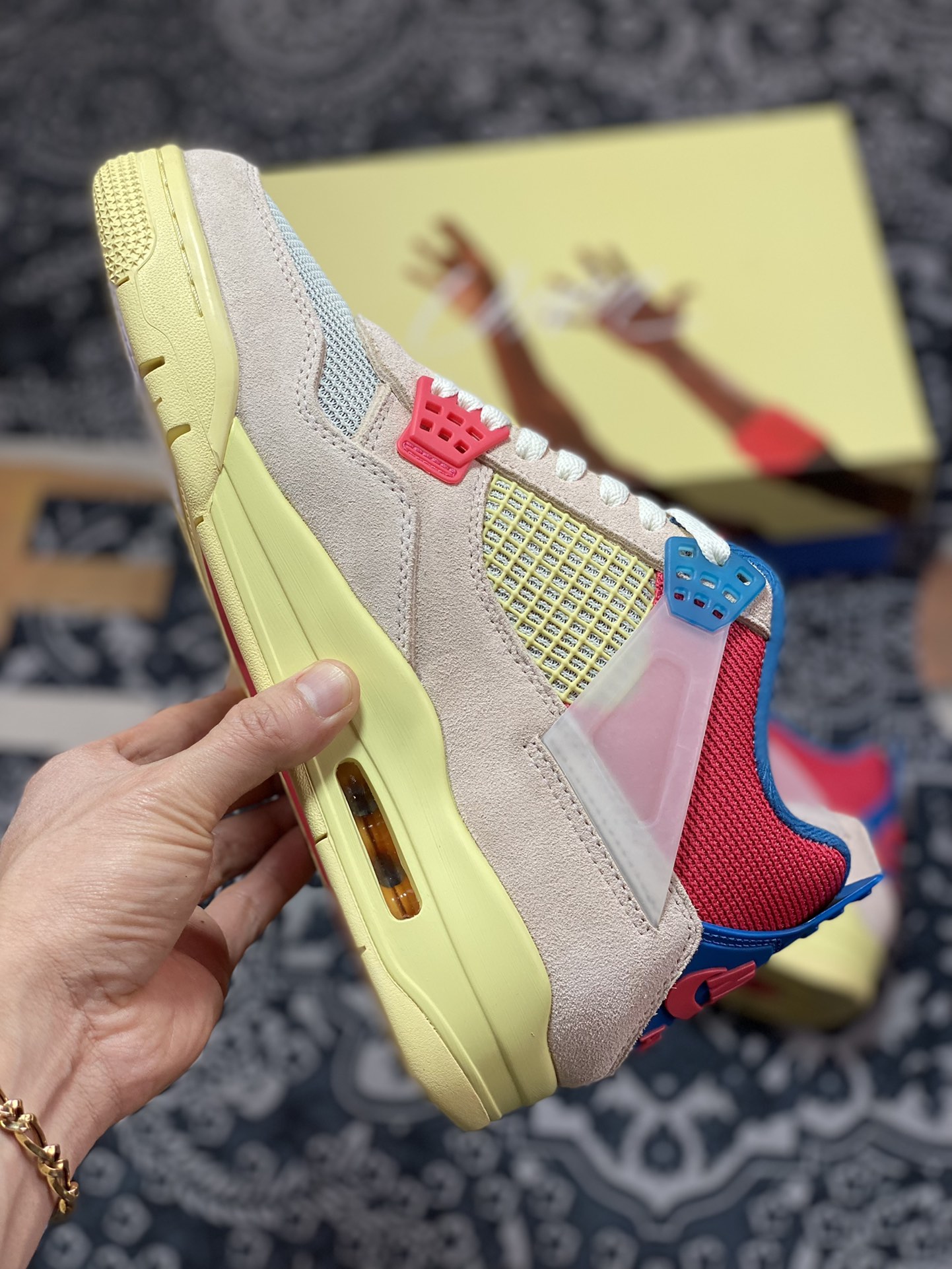 380 原装级别Union LA x Air Jordan 4 Retro ”Guava lce”粉红篮 DC9533-800