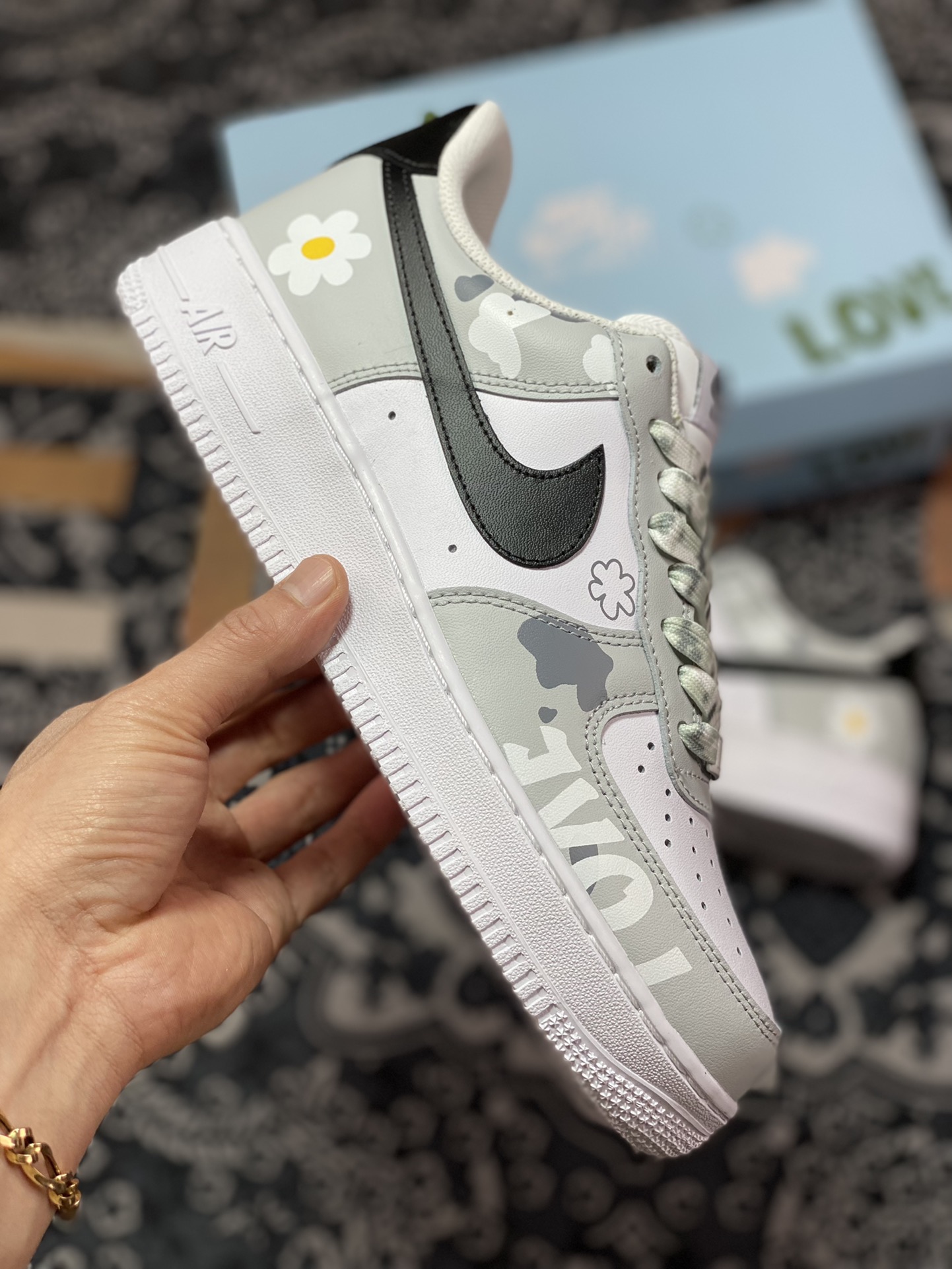 260 原装级别 Nike Air Force 1 Low’07 灰白花 CW2288-665