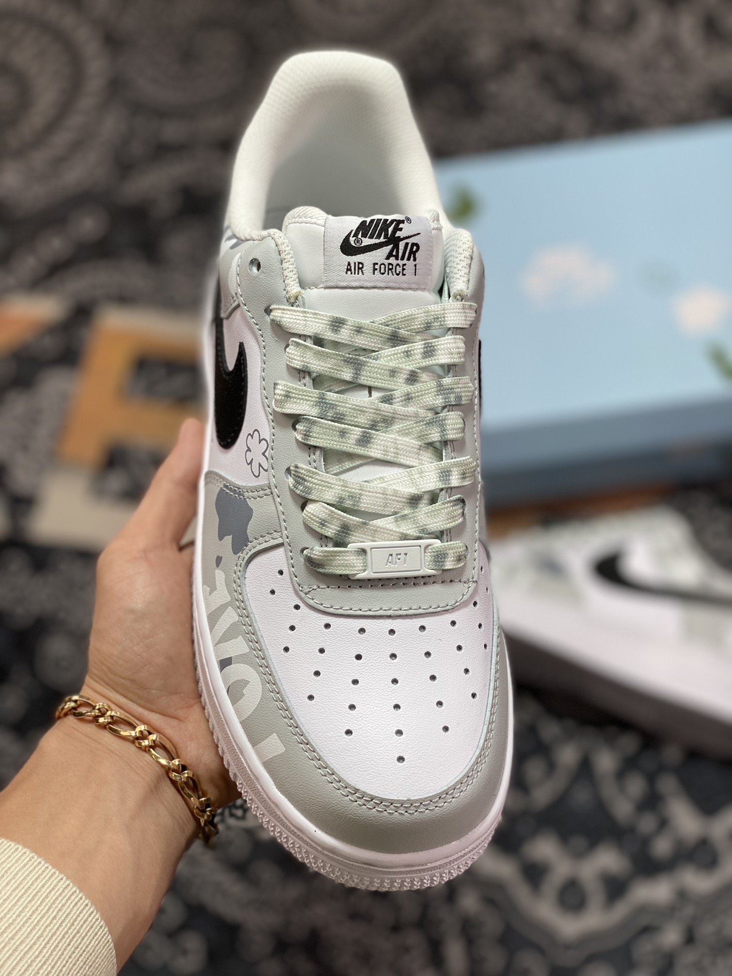 260 原装级别 Nike Air Force 1 Low’07 灰白花 CW2288-665