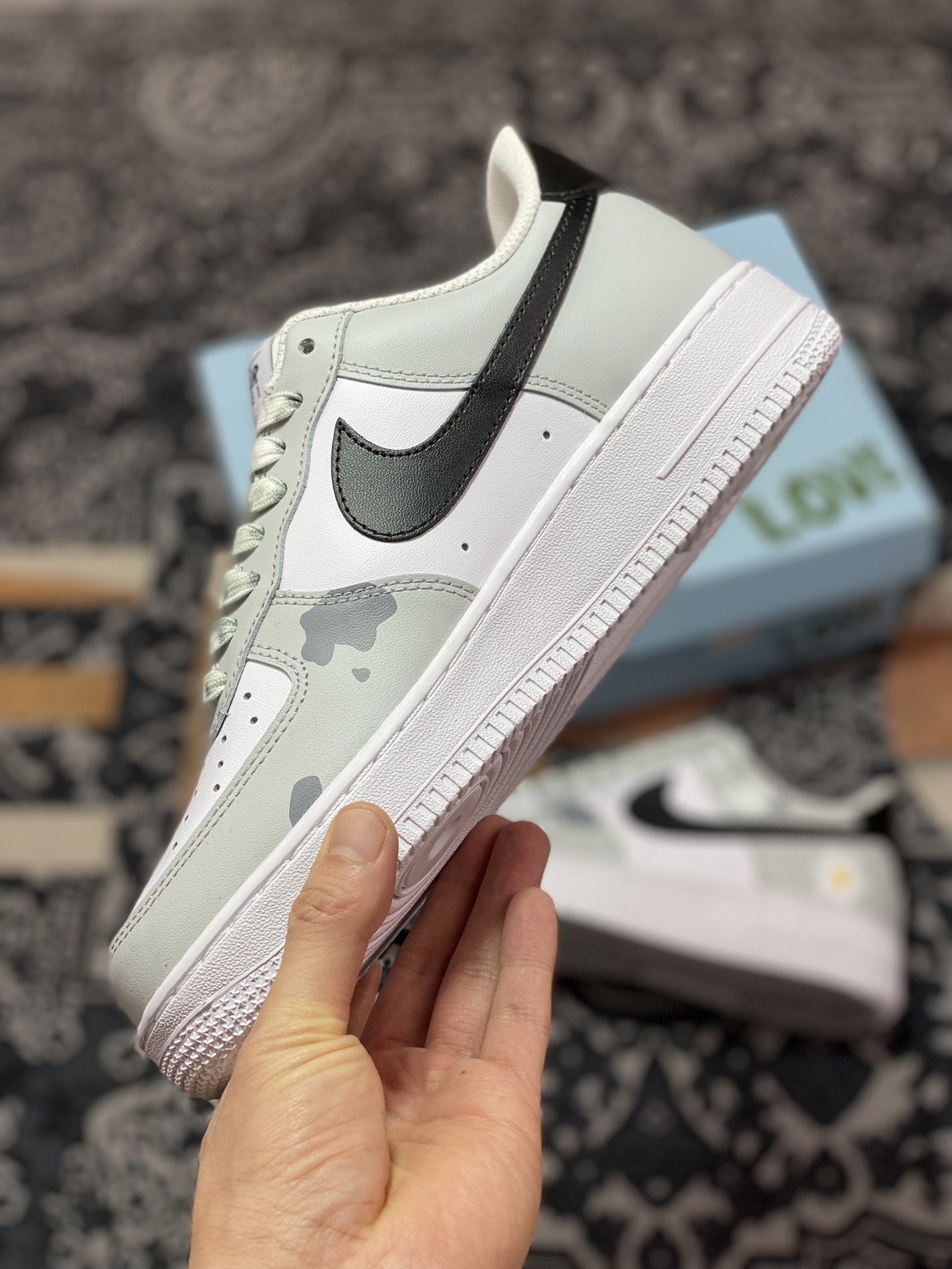 260 原装级别 Nike Air Force 1 Low’07 灰白花 CW2288-665