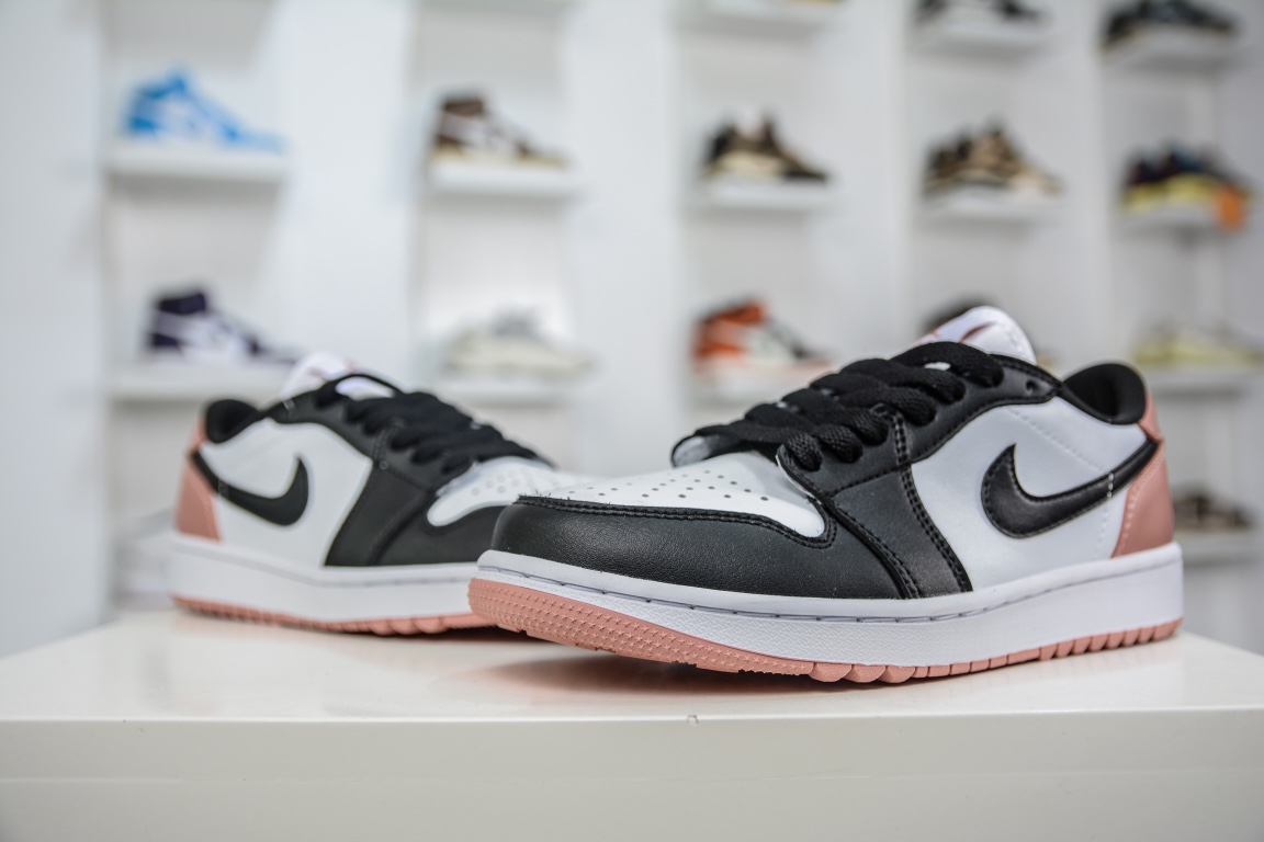200 原装Air Jordan 1 Low 黑粉高尔夫 AJ1乔1低帮休闲板鞋 DD9315-106