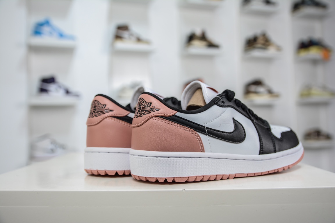 200 原装Air Jordan 1 Low 黑粉高尔夫 AJ1乔1低帮休闲板鞋 DD9315-106
