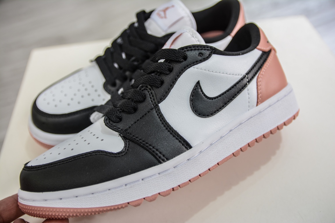 200 原装Air Jordan 1 Low 黑粉高尔夫 AJ1乔1低帮休闲板鞋 DD9315-106