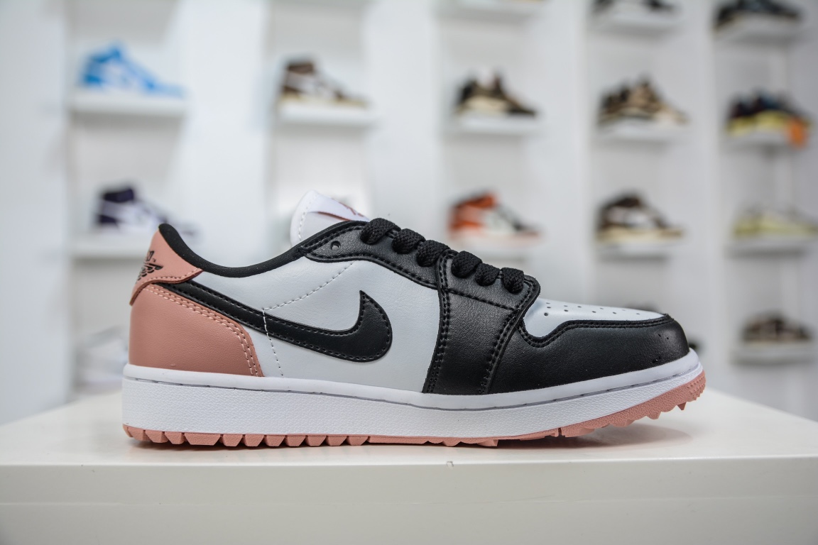 200 原装Air Jordan 1 Low 黑粉高尔夫 AJ1乔1低帮休闲板鞋 DD9315-106