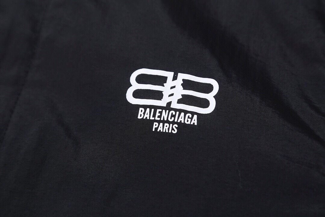 320 Balenciaga巴黎世家新标双B锁扣防水冲锋衣夹克