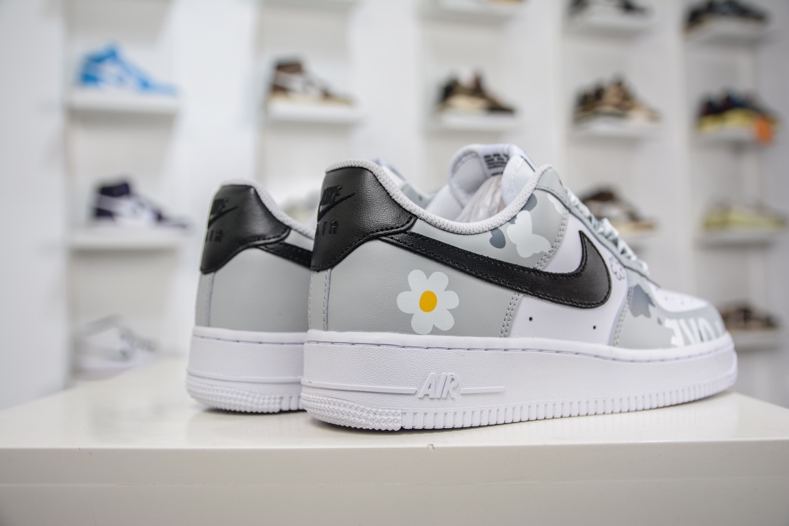 260 官方爆款定制 二次元主题 Nike Air Force 1 Low’07 灰白花配色 CW2288-665
