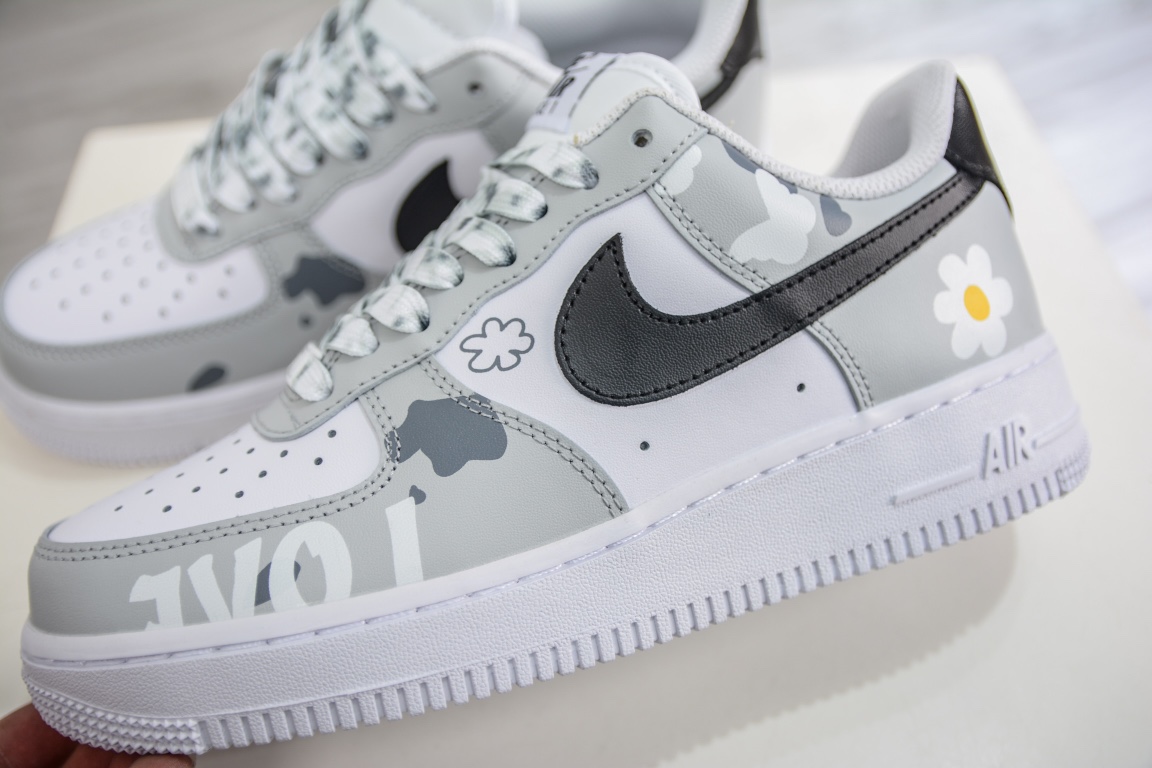 260 官方爆款定制 二次元主题 Nike Air Force 1 Low’07 灰白花配色 CW2288-665