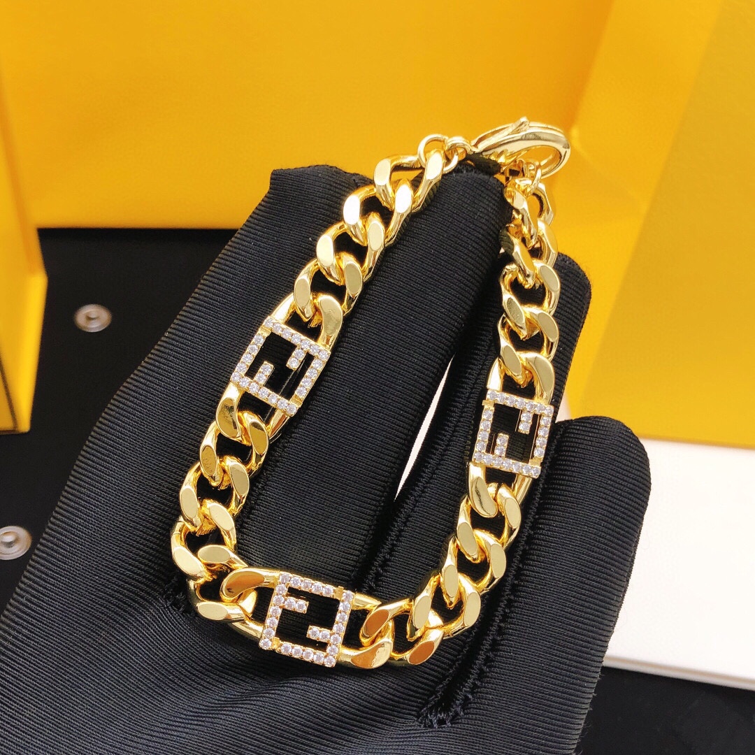 ¥275 FDSL0006 FINDY’S BRACELET FF’S IN GOLD - 图片 1