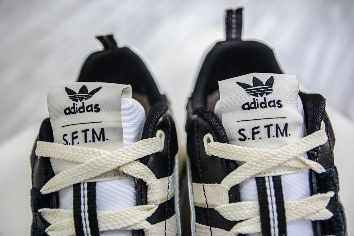 SFTM x Adidas Originals Shadowturf beige and black Adidas joint model GY7017