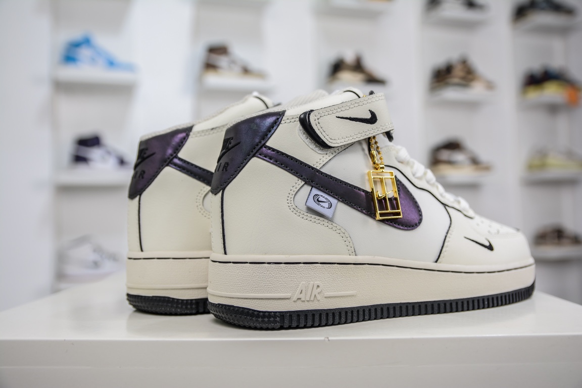 260 Nike Air Force 1'07 MI'd “Colorful black” “七彩黑”空军一号中帮休闲板鞋 FB1869-066