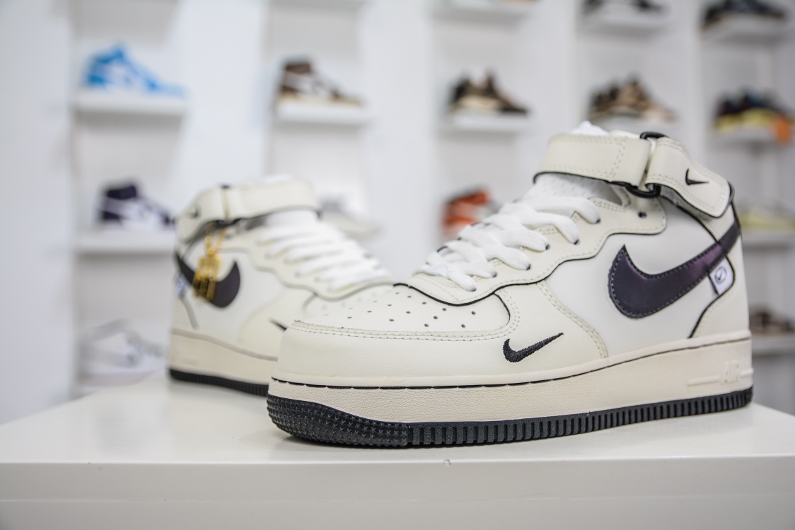 260 Nike Air Force 1'07 MI'd “Colorful black” “七彩黑”空军一号中帮休闲板鞋 FB1869-066
