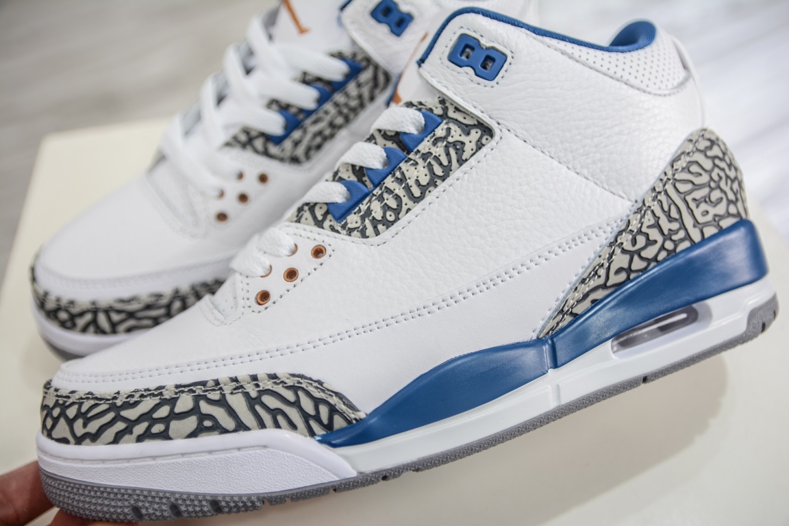 300 原装Air Jordan 3 Retro ”wizards” 奇才白蓝 CT8532-148
