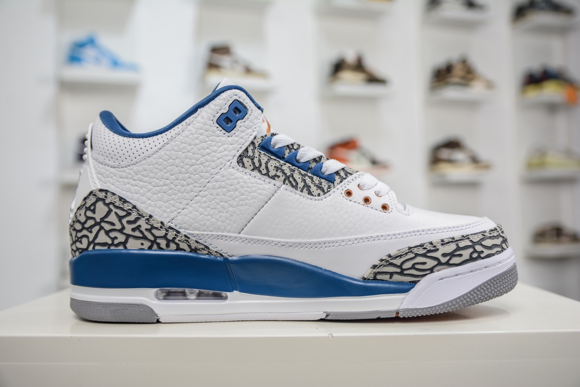 300 原装Air Jordan 3 Retro ”wizards” 奇才白蓝 CT8532-148