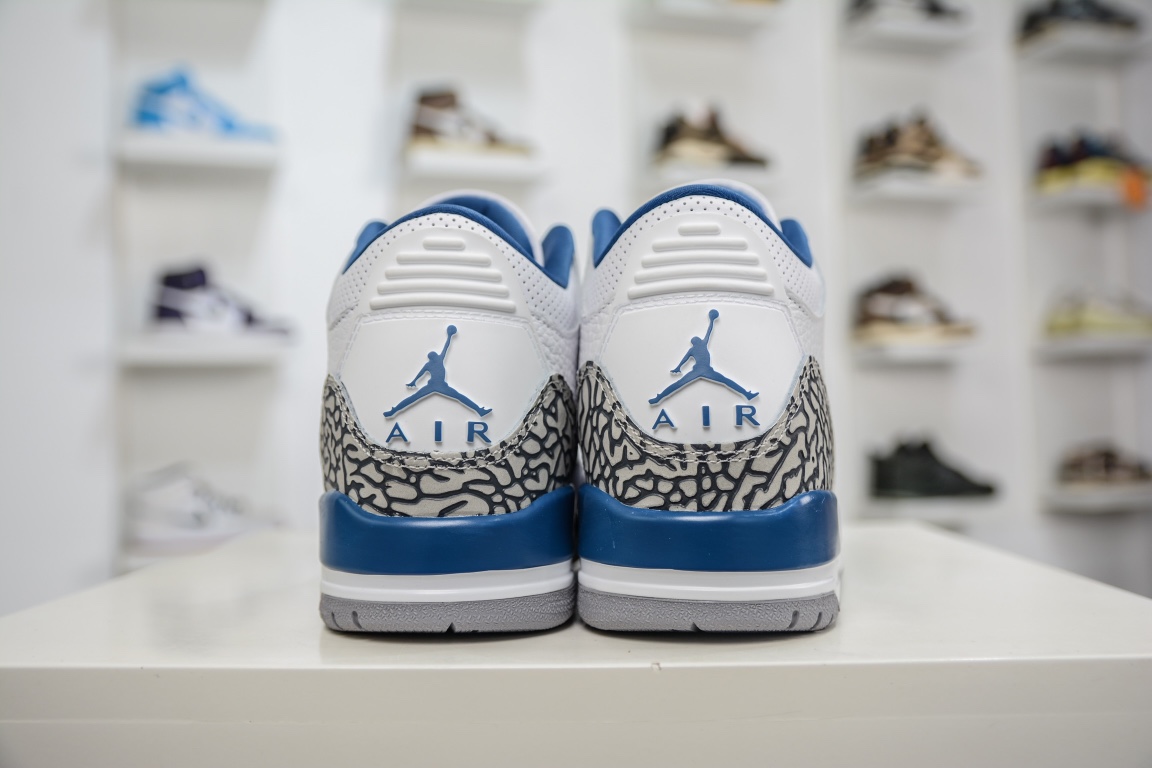 300 原装Air Jordan 3 Retro ”wizards” 奇才白蓝 CT8532-148