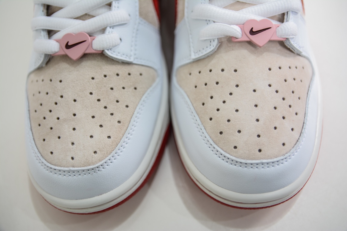 330 大厂NK SB Dunk Low”Valentine’s Day”扣篮系列板鞋“白灰红桃心情人节”CT2552-188