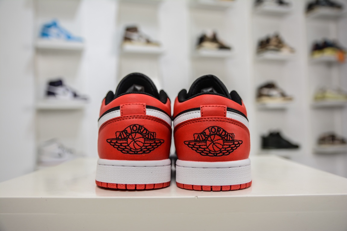 200 Air Jordan 1 Low 黑白红 553558-066