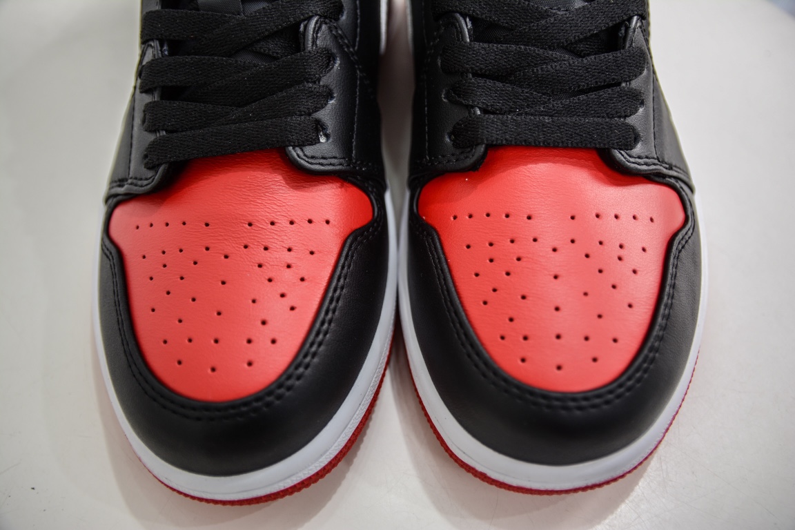 200 Air Jordan 1 Low 黑白红 553558-066