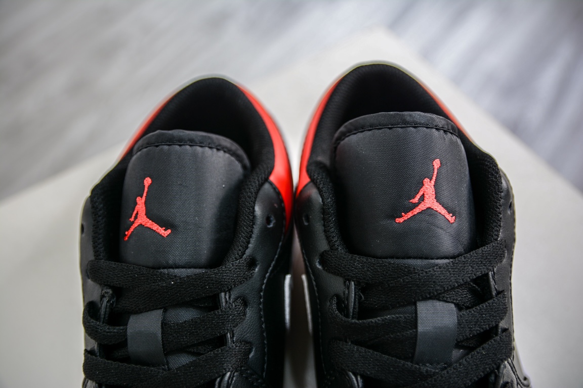 200 Air Jordan 1 Low 黑白红 553558-066