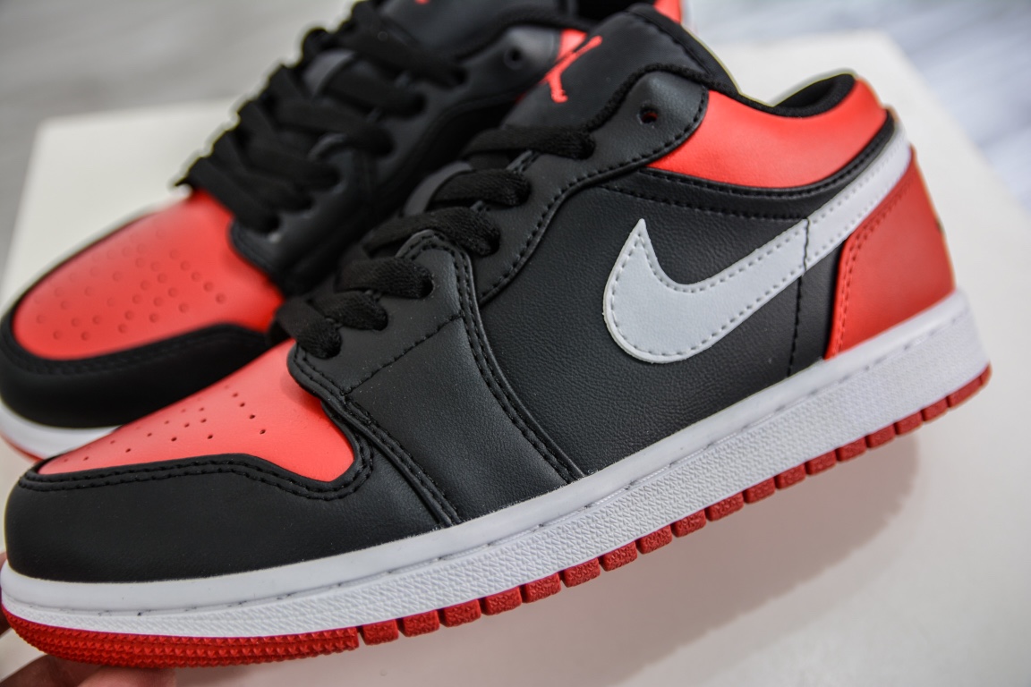 200 Air Jordan 1 Low 黑白红 553558-066
