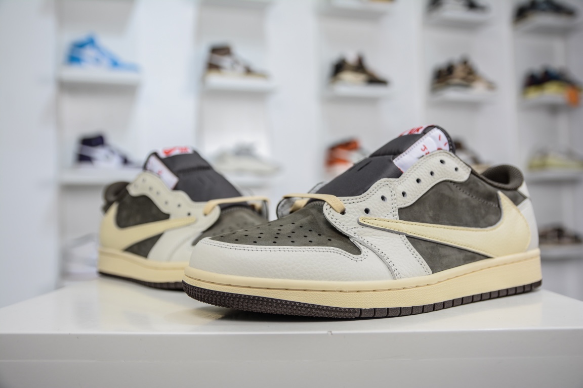 顶级性价比原装版本Travis Scott x Air Jordan 1 Low AJ1 乔丹1代低帮DM7866-162
