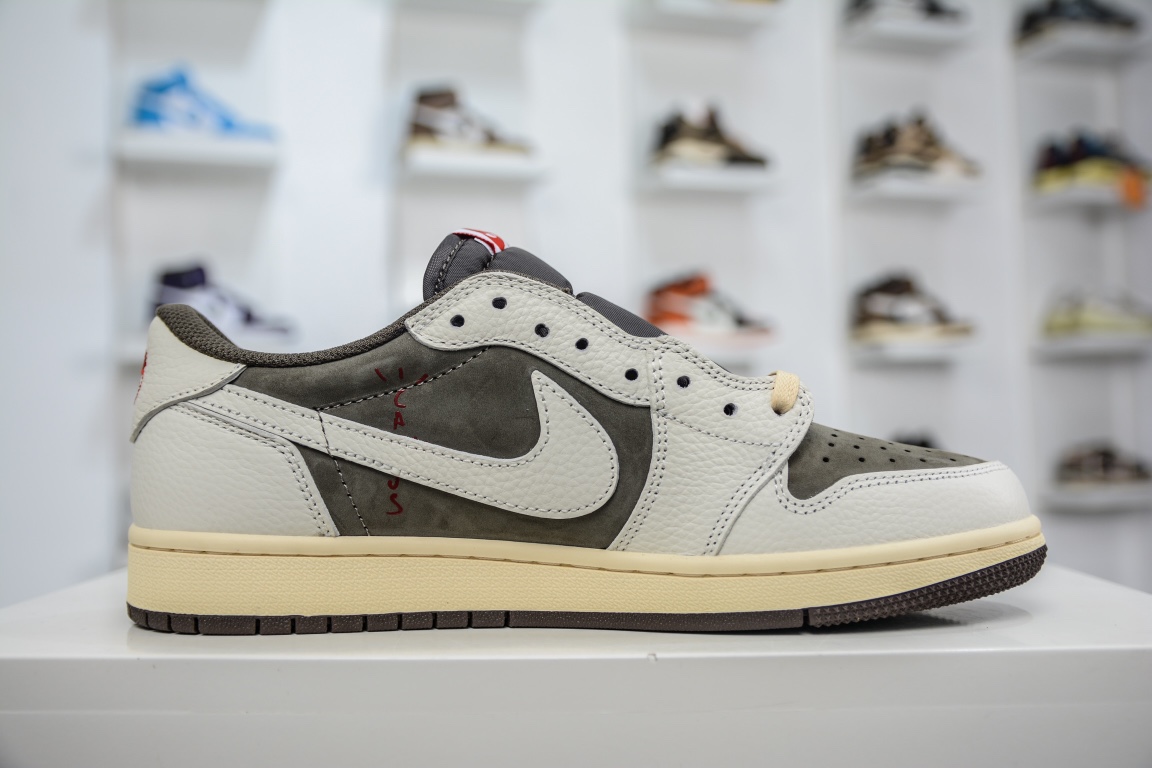顶级性价比原装版本Travis Scott x Air Jordan 1 Low AJ1 乔丹1代低帮DM7866-162