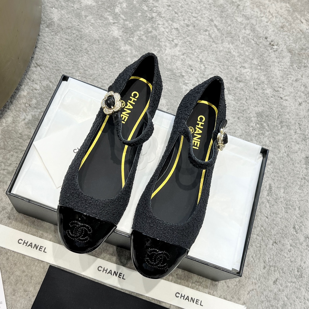 CHANEL Mary Jane лялькавыя туфлі｜лімітаваная версія｜кастомізацыя з матэрыялаў арыгінальнага канала｜99.99% дакладнасць