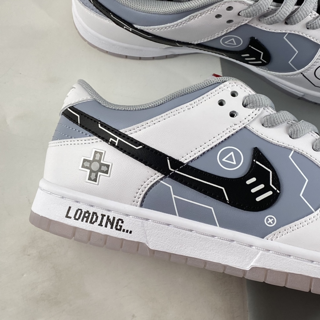 P300 Nike Dunk Low 低帮 电玩 立体按键 板鞋 灰电玩 定制球鞋 PS2363-003