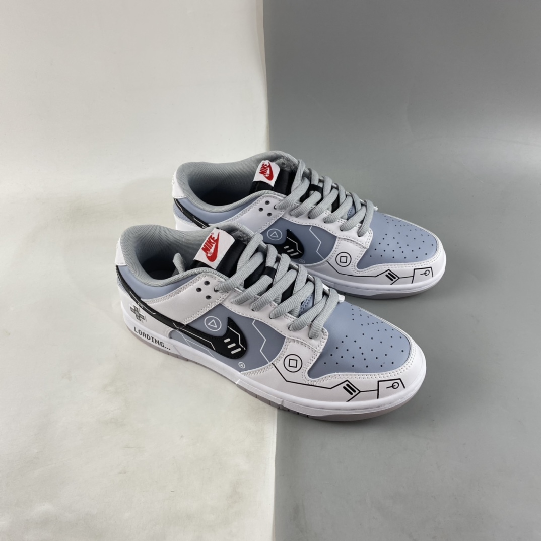 P300 Nike Dunk Low 低帮 电玩 立体按键 板鞋 灰电玩 定制球鞋 PS2363-003