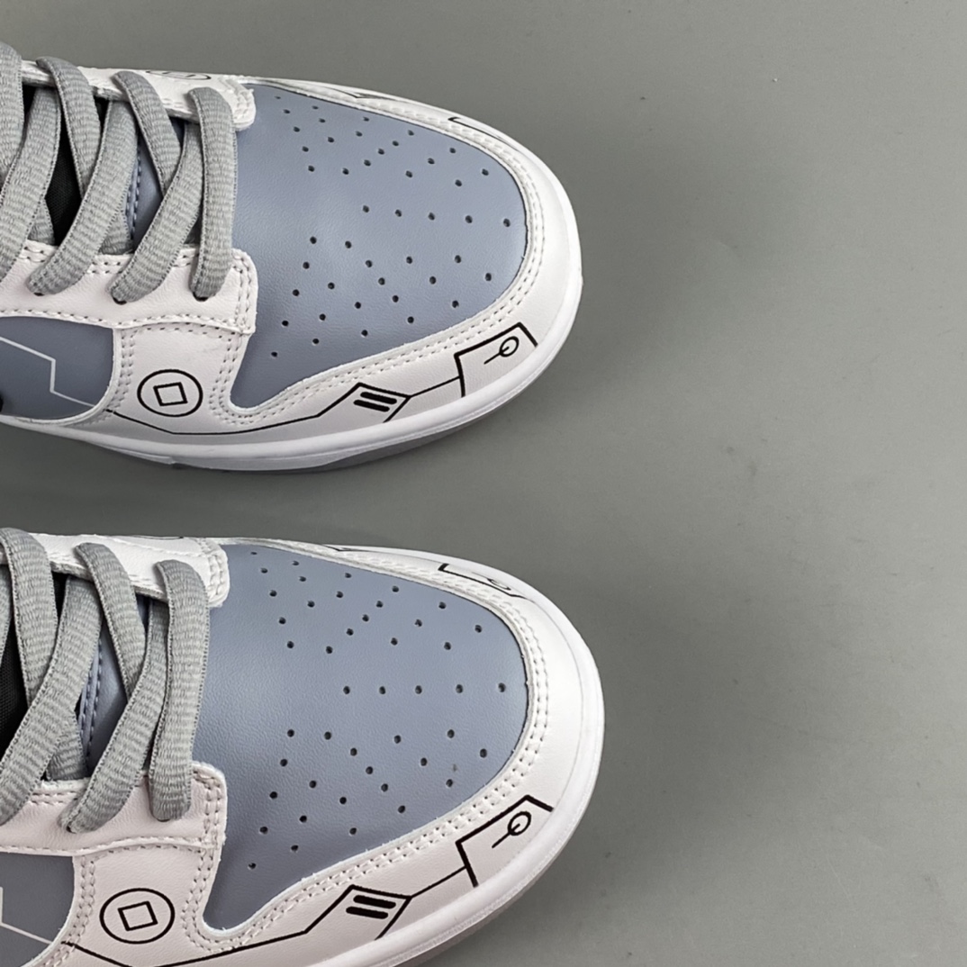 P300 Nike Dunk Low 低帮 电玩 立体按键 板鞋 灰电玩 定制球鞋 PS2363-003
