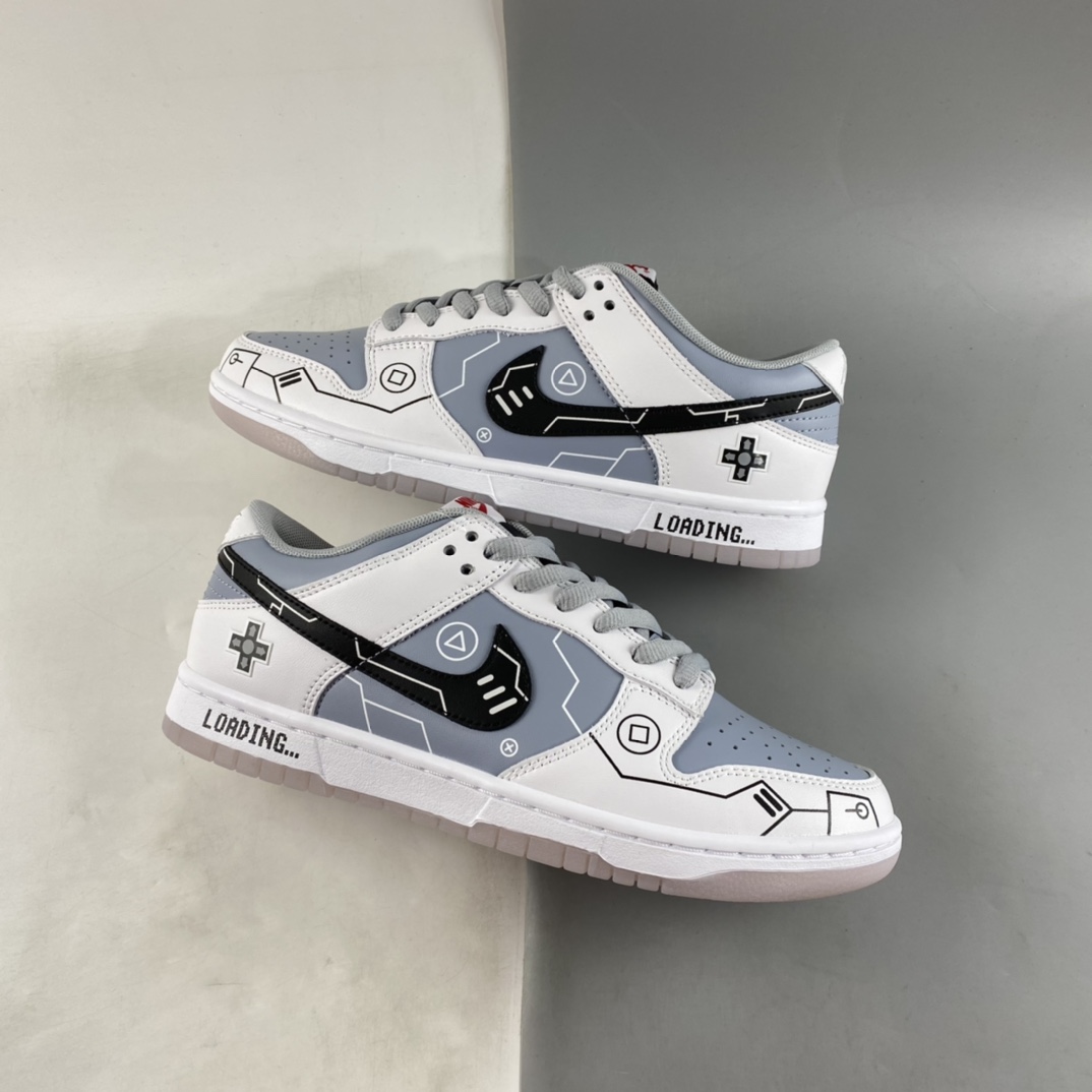 P300 Nike Dunk Low 低帮 电玩 立体按键 板鞋 灰电玩 定制球鞋 PS2363-003