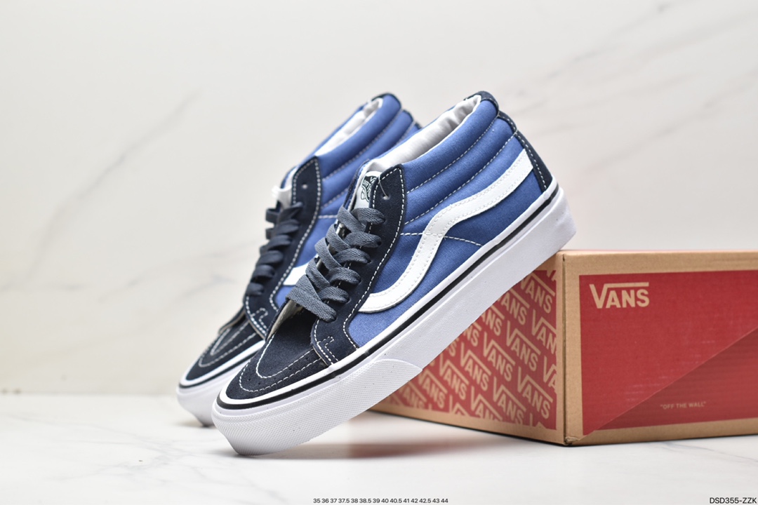VANS classic mid-top suede canvas casual sports vulcanized skateboard shoes