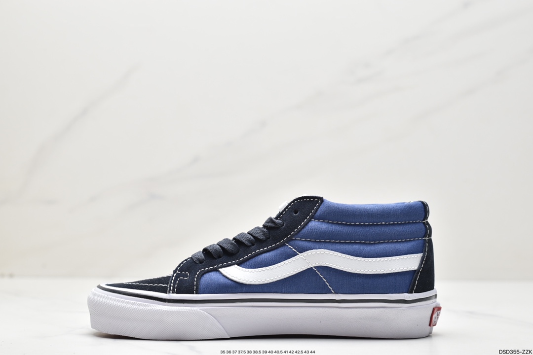 VANS classic mid-top suede canvas casual sports vulcanized skateboard shoes