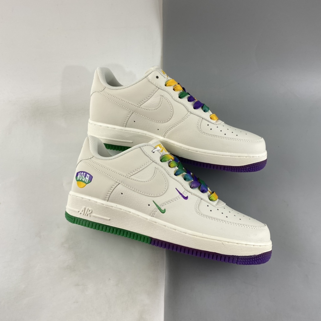 P260 Nike Air Force 1'07 Low 米绿紫 新奥尔良鹈鹕队城市限定 板鞋 TF8896-303