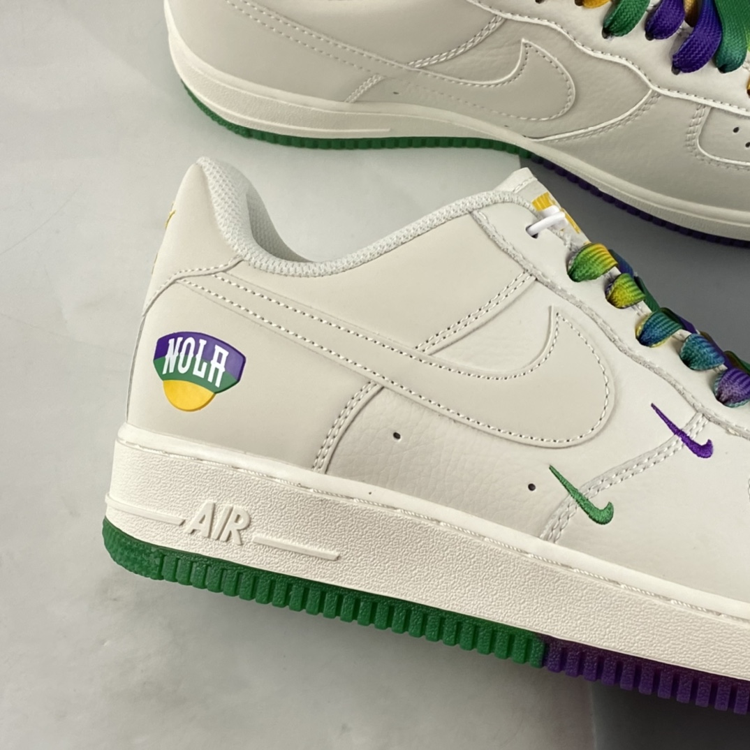 P260 Nike Air Force 1'07 Low 米绿紫 新奥尔良鹈鹕队城市限定 板鞋 TF8896-303
